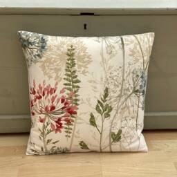 Floral Linen Throw Pillow Cover Country Wildflower Design, 16 - thumbnail 2