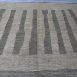 8x11 Ft Afghan Morrcan Farmhouse Area Rug, Luxury White Handmade Low Pile Wool Brand New Livingroom Office Rug - thumbnail 3