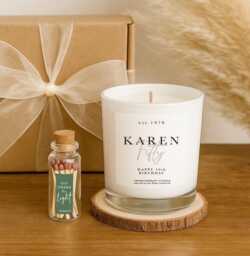 Personalised 50Th Birthday Aromatherapy Candle Gift Set - Natural Soy Wax - thumbnail 1