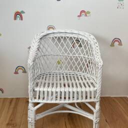 Wicker Chair, Rattan Toddler Kids Wicker Armchair, Child Furniture, Baby - thumbnail 3