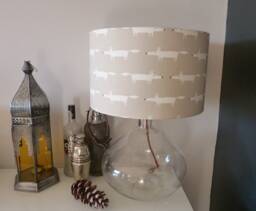 Handmade Drum Lampshade Scion Little Fox Fabric, 40cm - thumbnail 1