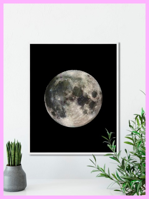 Space - Astronomy Earth Moon 1 Planet Printable Print -Decor Photo Wall Art Digital Download - image 1
