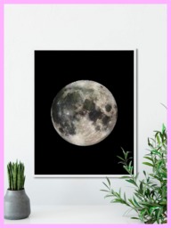 Space - Astronomy Earth Moon 1 Planet Printable Print -Decor Photo Wall Art Digital Download - thumbnail 1