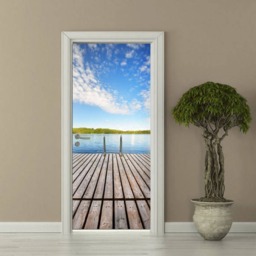 Door Sticker, Wallpaper, Mural, Nature Wall Sea View Bedroom Living Room Home Decor, Decor Mural - thumbnail 2