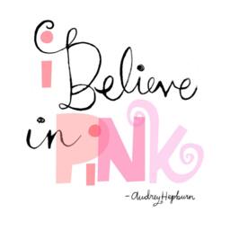 I Believe in Pink Wall Art Print, Audrey Hepburn Quote, Girl Nursery Decor, Feminine Art, Teen Room Coquette Decor - thumbnail 2