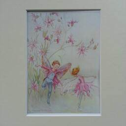 Margaret Tarrant Rare Vintage Flower Fairy Print Ragged Robin Mounted 1936 Fairies Childs Nursery Ready To Frame - thumbnail 2