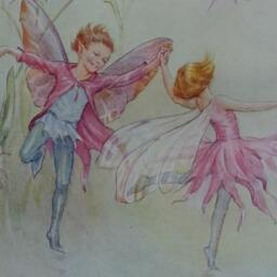 Margaret Tarrant Rare Vintage Flower Fairy Print Ragged Robin Mounted 1936 Fairies Childs Nursery Ready To Frame - thumbnail 3