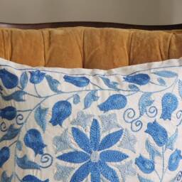 Suzani Pillow Case, Handmade Embroidered Pillow Cover, Cushion Cover - thumbnail 2