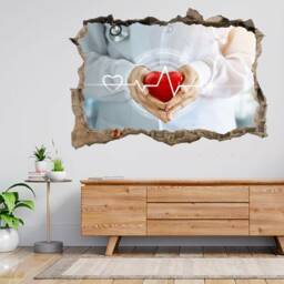 Doctor Stethoscope Heart Hospital 3D Smashed View Wall Sticker Poster Decal A924 - thumbnail 2