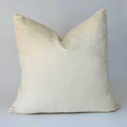 Handmade Cream Self Pattern Cushion Cover, Reclaimed Fabric, 18x18 - thumbnail 3