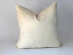 Handmade Cream Self Pattern Cushion Cover, Reclaimed Fabric, 18x18