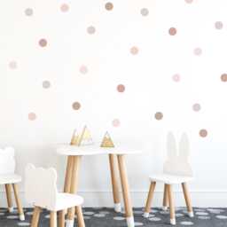 Boho Polka Dot Wall Decals Neutral Earth Tones Nursery Decor - thumbnail 2