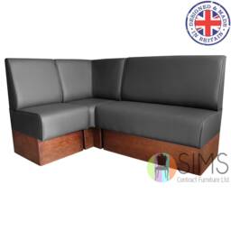 Modular Plain Back Banquette Fitted Bench Booth Seating - Cafe, Kitchen, Bar - thumbnail 2