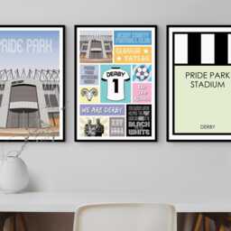 Derby County Collage Art Print Football History, Achievements - thumbnail 2