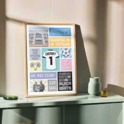 Derby County Collage Art Print Football History, Achievements - thumbnail 3