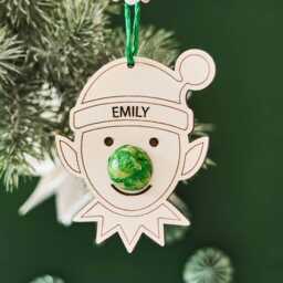 Personalized Chocolate Elf Decoration - Christmas Stocking Filler - thumbnail 3
