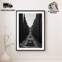 Vintage Classic Car Print, Luxury Mercedes Rolls Royce, Fine Art Photography Wall Art, Museum Quality Black & White Poster - thumbnail 1