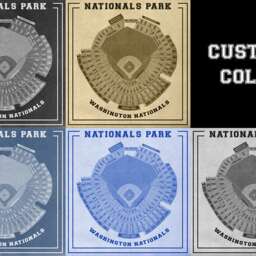 Nationals Park Seating Chart Print Vintage Baseball Stadium Art - thumbnail 3