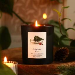 Christmas Pine Soy Candle Festive Gift For Her Christmas Fir Holiday Decor Spruce Box - thumbnail 2