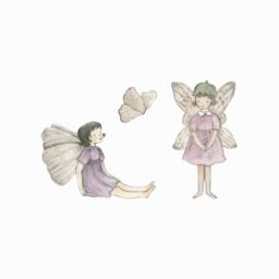 Fairies & Butterfly Fabric Wall Stickers. Removable & Reusable. Bianca Pozzi Collection