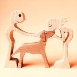A Couple, An Irish Setter Original Wood Sculpture 2.5D - thumbnail 2