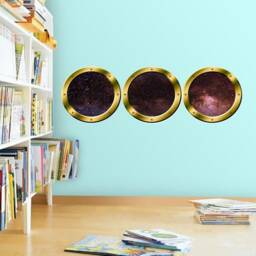 Vwaq 3D Space Window Stickers, Spaceship Wall Decals For Kids Rooms, Galaxy - Spw28 - thumbnail 2