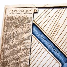 Amsterdam Vintage Wooden Map/1720 Year Engraving Wall Art - thumbnail 3