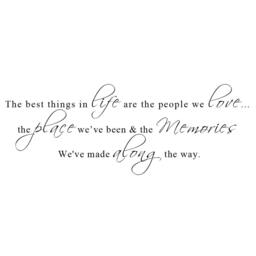The Best Things in Life Vinyl Wall Quote Decal Words Art Lettering The Life - 066 - thumbnail 3
