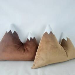 Velvet Mountain Pillow Plush Cushion, Woodland Nursery Decor - 19x27 In - thumbnail 3