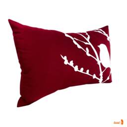Red Bird On Cherry Blossom Pillow - thumbnail 3