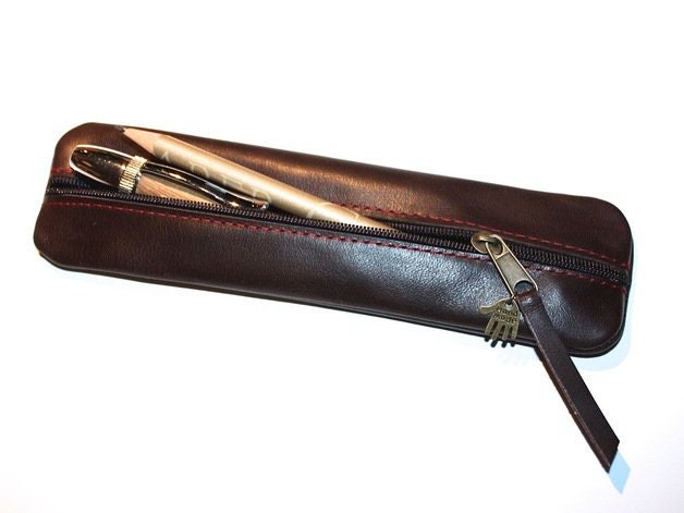 Leather Pen Case For 2 Pens Premium Handmade Pen Case Leather Noble - image 1