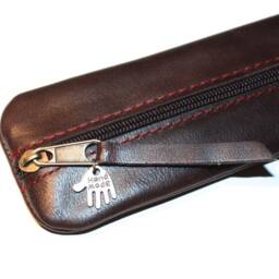 Leather Pen Case For 2 Pens Premium Handmade Pen Case Leather Noble - thumbnail 3