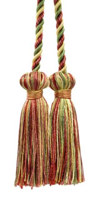 "D??copro Double Tassel Curtain & Drapery Tieback/Holdback, 3"" - 7.5cm, 27"