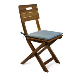 Set Of 2 Water Weather Resistant Garden Outdoor Cushion Seat Chair Pads Soft Foam, Zipped Cover Available in 3 Sizes - Grey - Plain - thumbnail 2