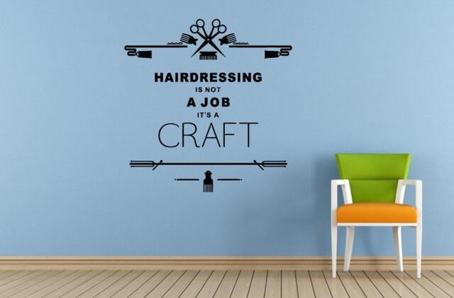 Hairdressing Is Not A Job It's Craft Salon Spa Barbershop Window Or Wall Car Vinyl Peal & Stick Removable Sticker Decal L1454 - image 1