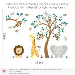 Jungle Animals Fabric Wall Decals Safari Nursery Decor - thumbnail 3