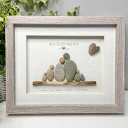Personalised Grandparents & Grandchildren Pebble Picture - For All The Little Things You Do, We Love Nana, Grandma, Grandad Gift - thumbnail 3