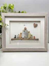 Personalised Grandparents & Grandchildren Pebble Picture - For All The Little Things You Do, We Love Nana, Grandma, Grandad Gift - thumbnail 1