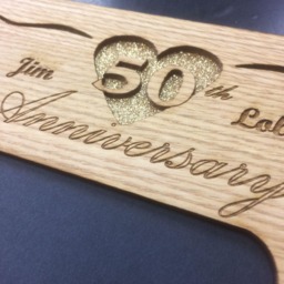50Th Anniversary Picture Frame - 8x10 Holds 5x7 Photo Wedding Gift For Couple - thumbnail 3