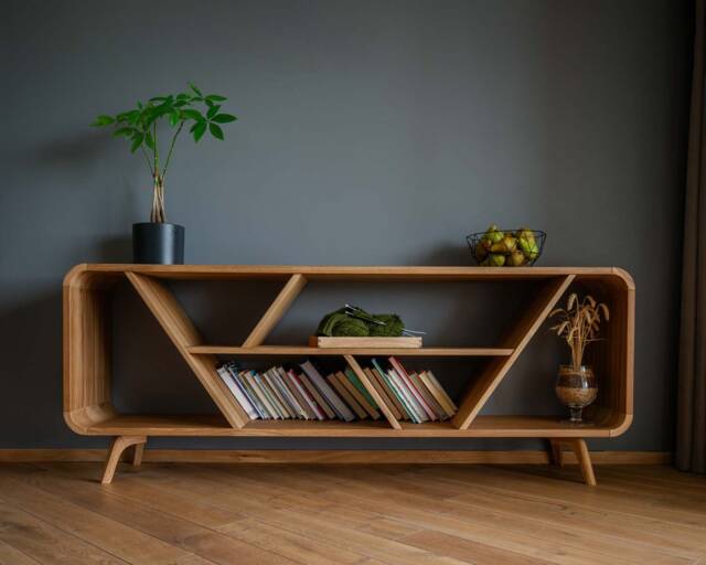 Vinyl Record Storage, Open Sideboard, Turntable Stand, Sideboard With Shelving, Bookcase, Bookshelves, Storage Shelves, Home Unit - image 1
