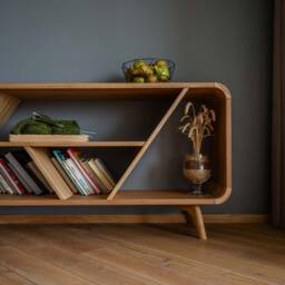 Vinyl Record Storage, Open Sideboard, Turntable Stand, Sideboard With Shelving, Bookcase, Bookshelves, Storage Shelves, Home Unit - thumbnail 4