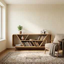 Vinyl Record Storage, Open Sideboard, Turntable Stand, Sideboard With Shelving, Bookcase, Bookshelves, Storage Shelves, Home Unit - thumbnail 3
