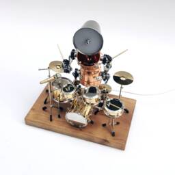 Drummer Lamp-Playing Drums Lamp-steampunk Robot Lamp-Personalized Gifts For Musicians Drummers Men Boy Girls - thumbnail 3