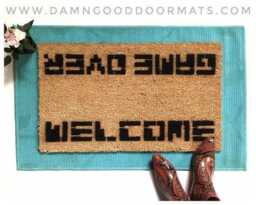 Nerdy 80S Game Over Doormat - Funny Retro Welcome Mat - thumbnail 1