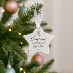 Personalised First Christmas in Our New Home Bauble, Ornament With Address, Housewarming Gift, Couple Keepsake 2026 - thumbnail 4