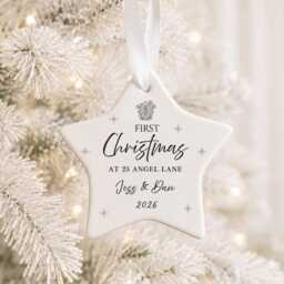 Personalised First Christmas in Our New Home Bauble, Ornament With Address, Housewarming Gift, Couple Keepsake 2026