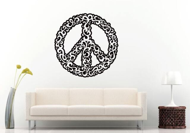 Piece Love Symbol Wall Decal Vinyl Sticker Mural Room Decor L933 - image 1