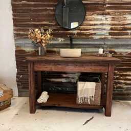 Handcrafted Bathroom Rustic Vanity With Reclaimed Wood - Solid Farmhouse Decor For Your Countertop, Gift Her/Woman - thumbnail 3