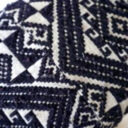 Black Vintage Embroidered Textile Ethnic Pillow Cover - Stain - thumbnail 3