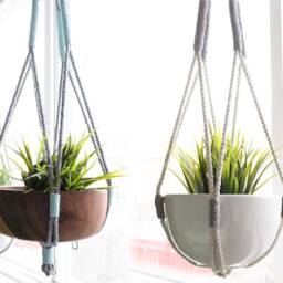 Macrame Plant Hanger, Hanging Planter, Cat-Friendly, No Tasselno Tariffs/Fees To Usa - thumbnail 4